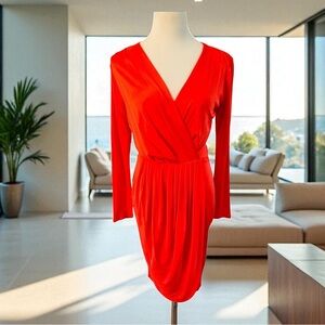 MARA HOFFMAN Red SILK Dress Size Medium